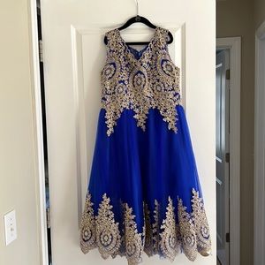 Stunning blue Cinderella Couture dress-Pageant or Dance or Wedding